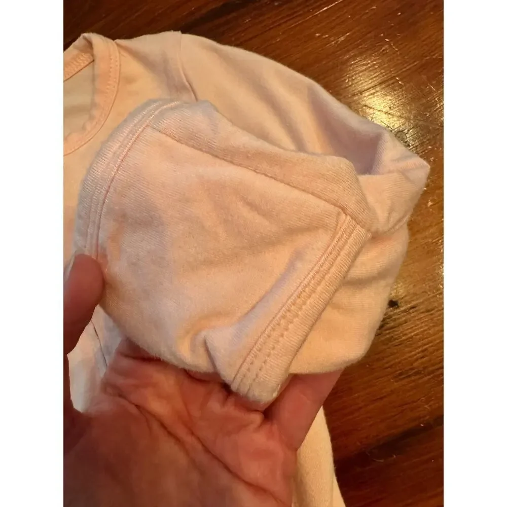 Kate Quinn light pink bamboo footed one piece zipper size 3-6 months